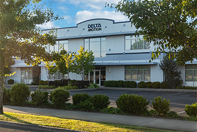 Delta building with new logo
